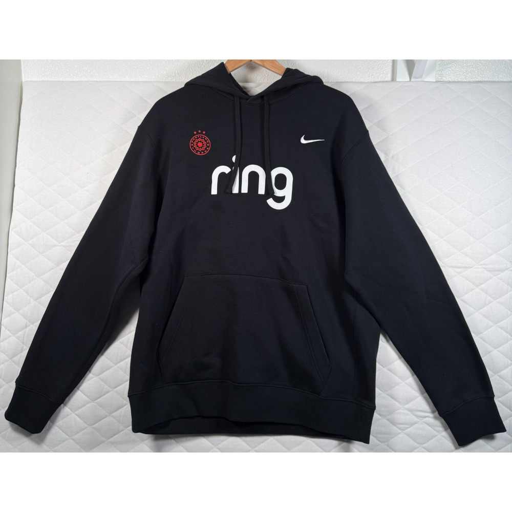Nike Portland Thorns FC Hoodie Mens Large Black Ring Soccer Pullover NWT